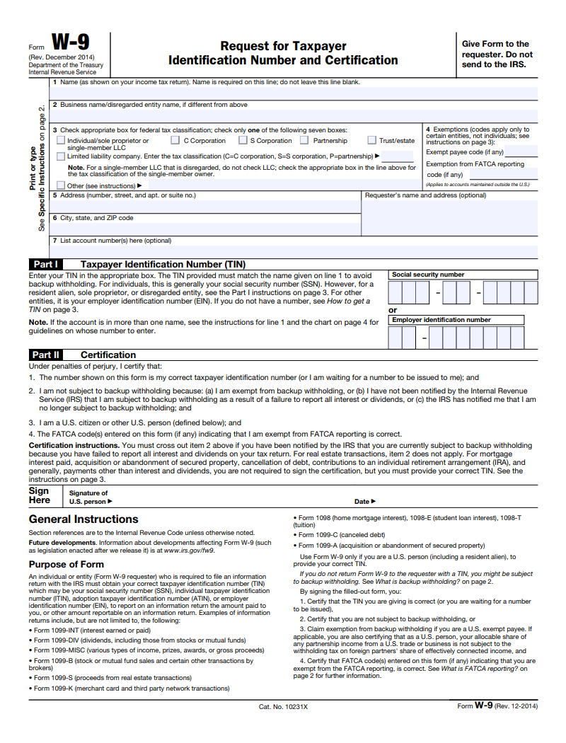 W-9 Form